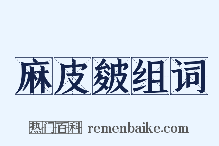 麻皮皴组词是什么意思的图片